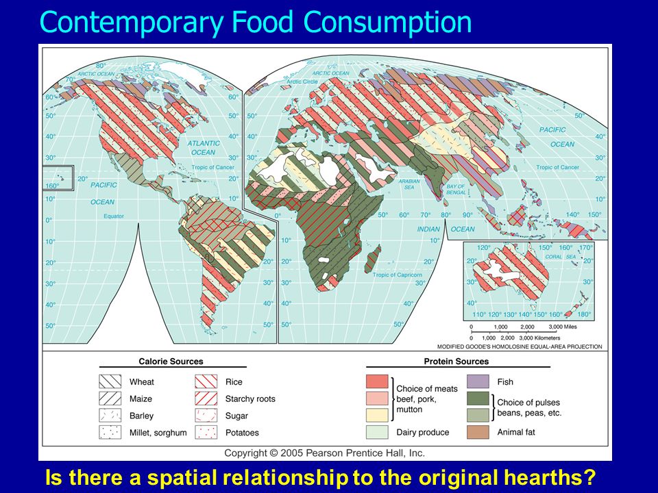 Contemporary Food Consumption Is there a spatial relationship to the original hearths
