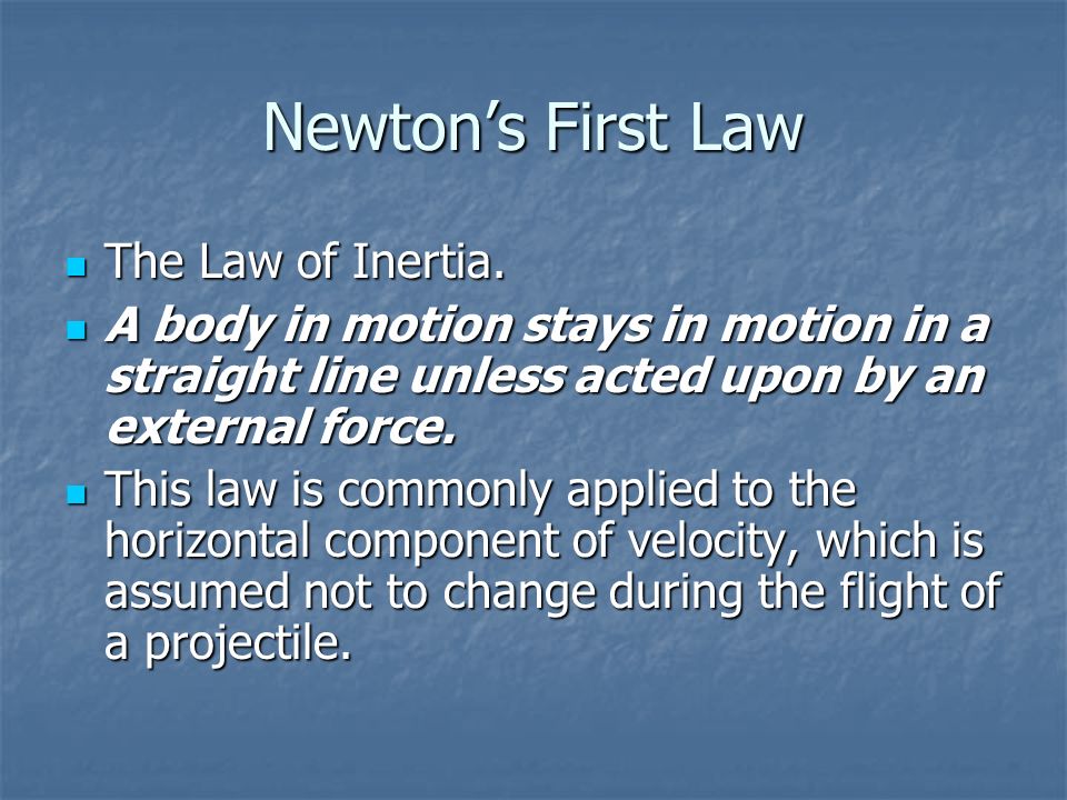 This thought experiment lead to Newton’s First Law.