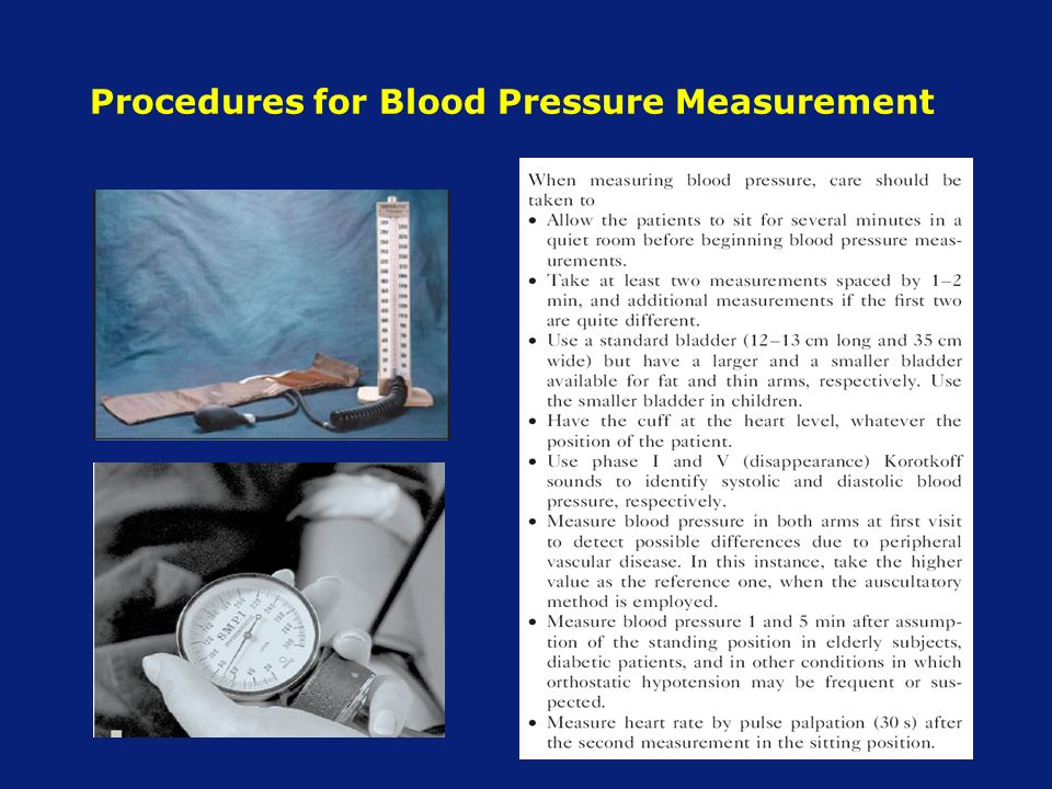 Procedures for Blood Pressure Measurement