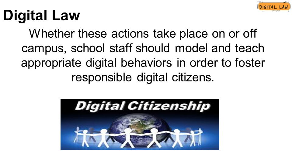 Whether these actions take place on or off campus, school staff should model and teach appropriate digital behaviors in order to foster responsible digital citizens.