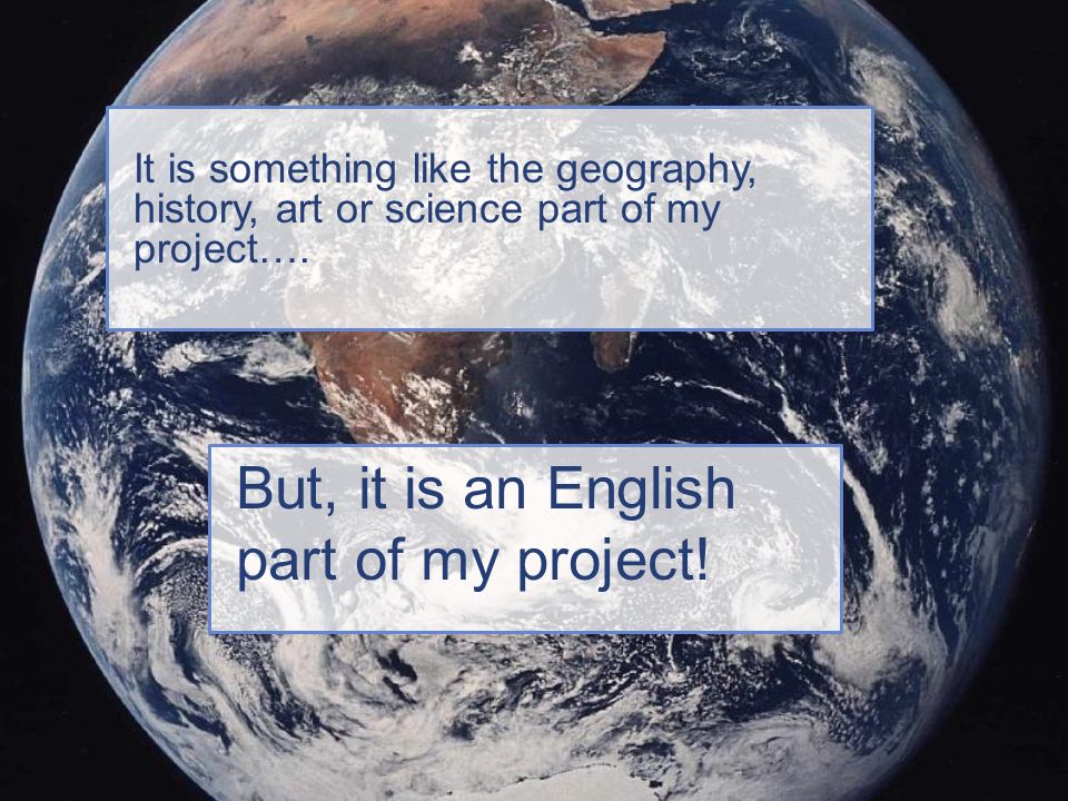 But, it is an English part of my project.