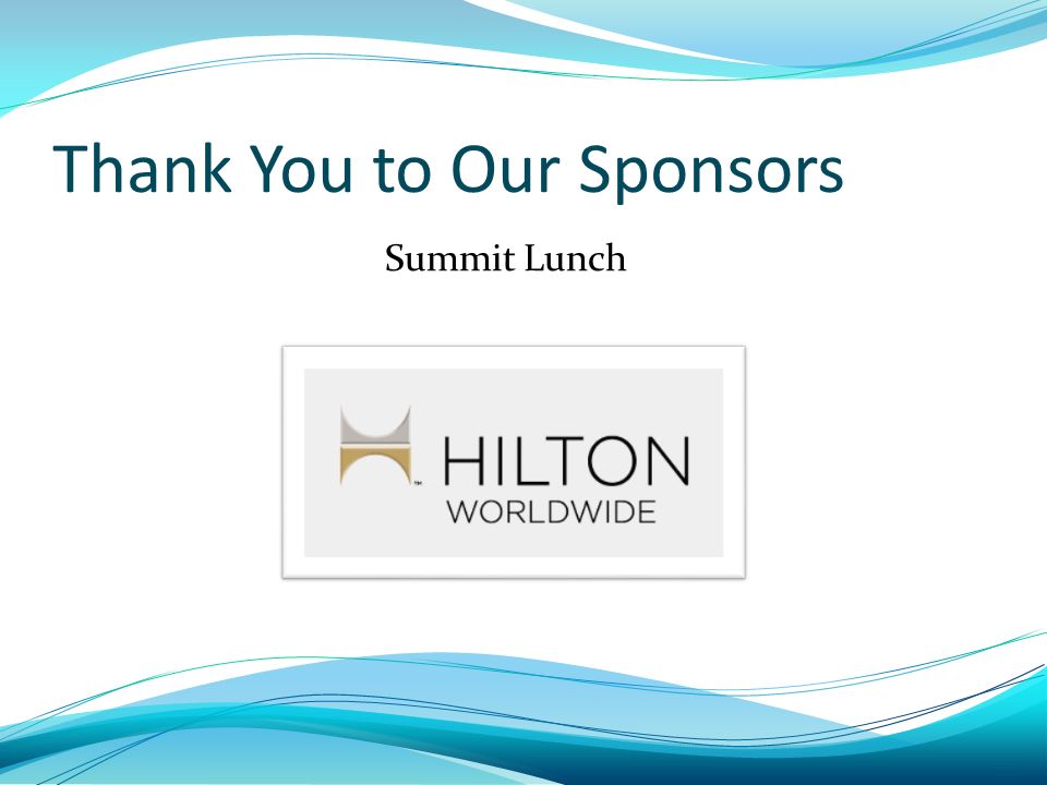 Summit Lunch Thank You to Our Sponsors