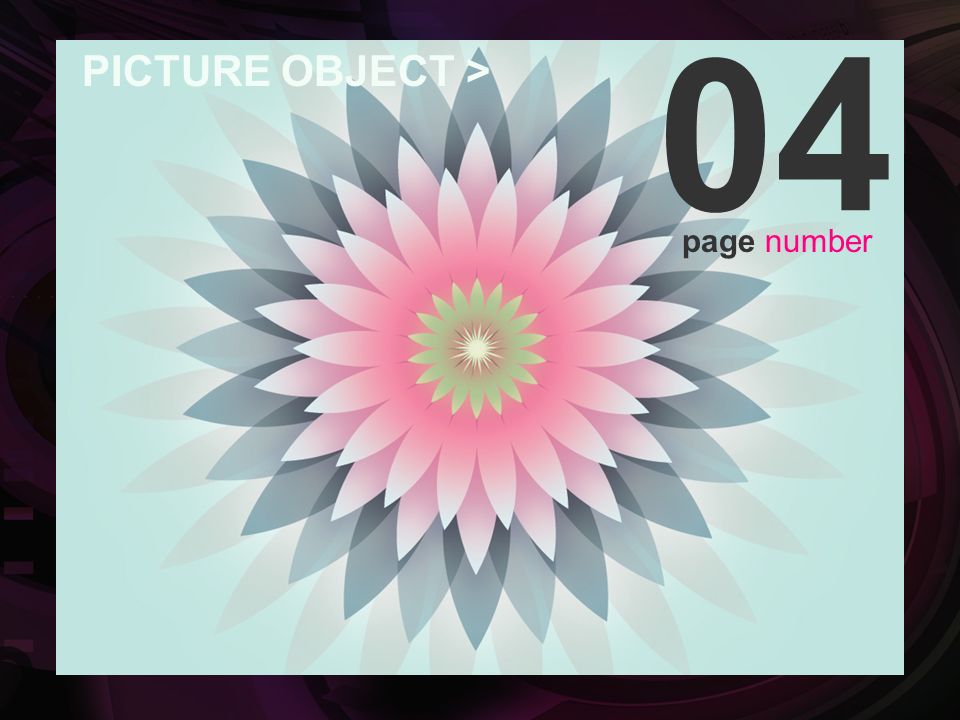 04 PICTURE OBJECT > page number