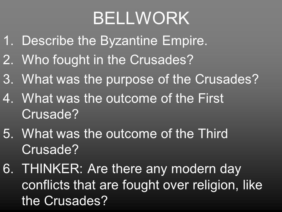 purpose of the crusades
