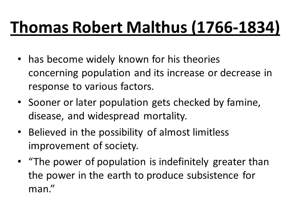 thomas robert malthus theory