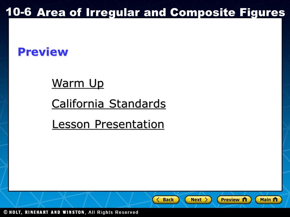 lesson 10-6 problem solving area of irregular and composite figures lesson 10-6 problem solving area of irregular and composite figures
