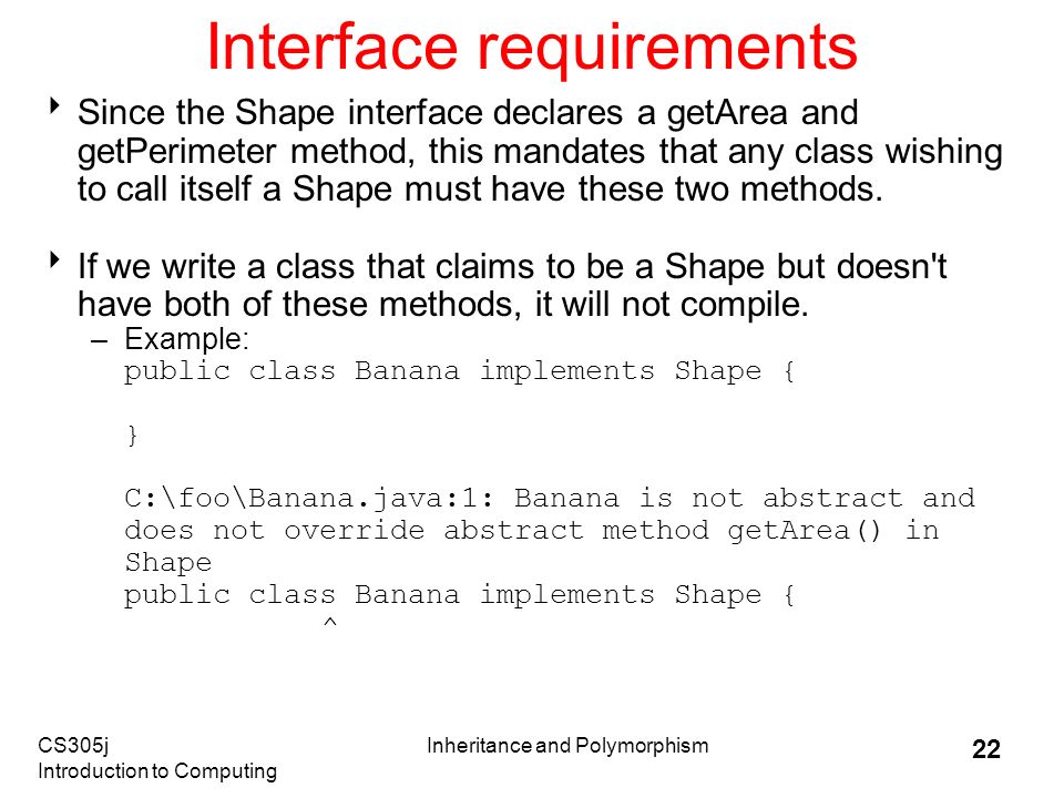 Java Inheritance - Shape class with a method called getArea