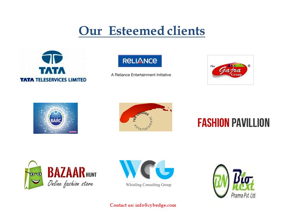 Our Esteemed clients Contact us: