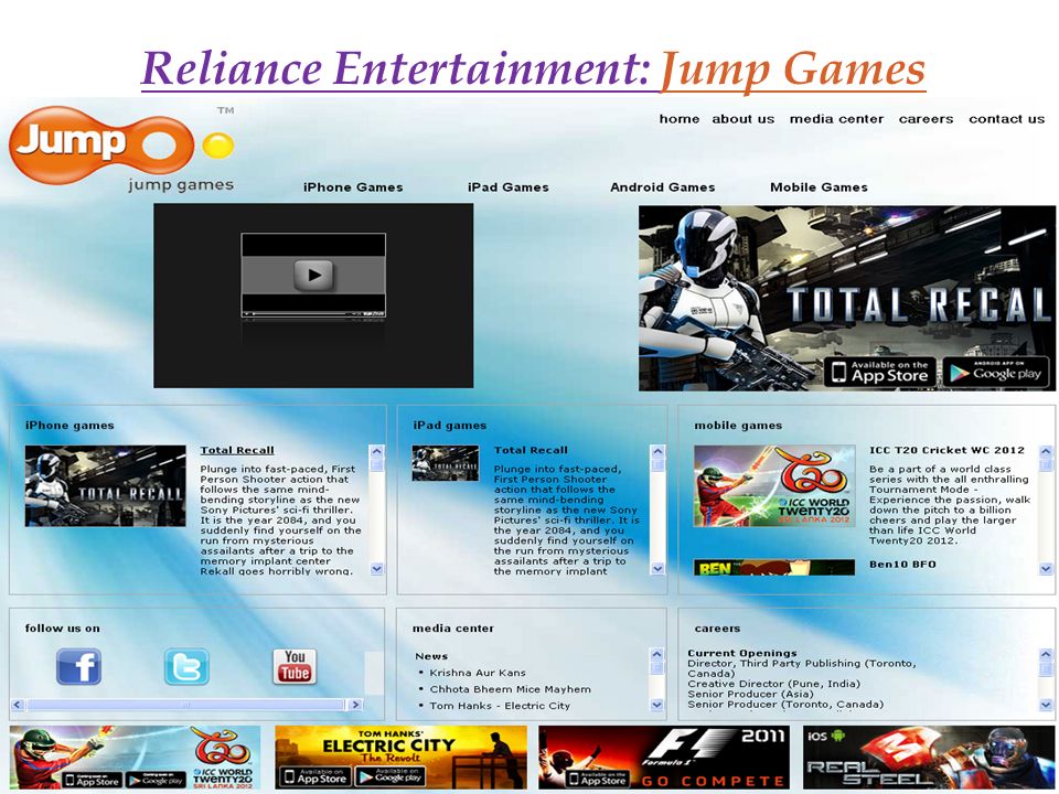 Contact us:   Reliance Entertainment: Jump Games