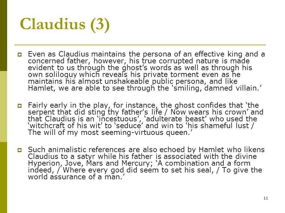 king claudius speech