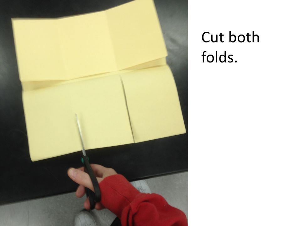 Cut both folds.