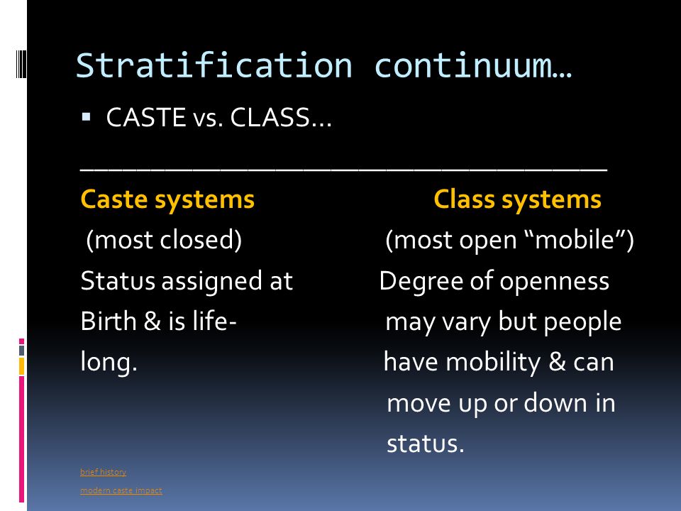 caste vs class
