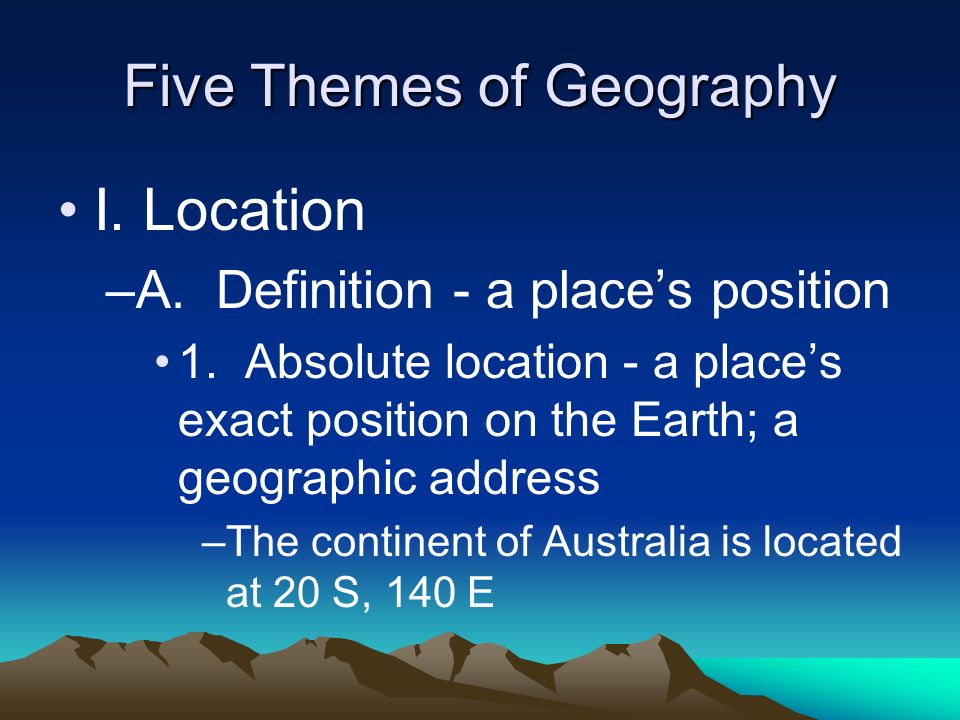thematic geography definition