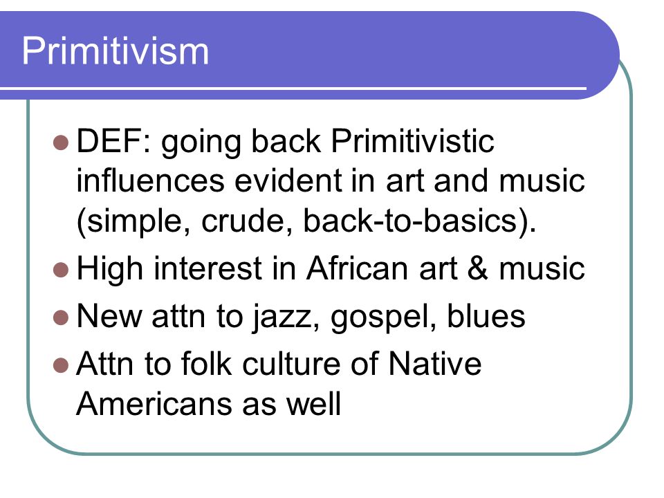 primitivism definition