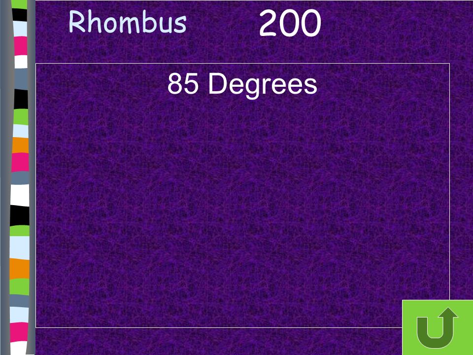 Rhombus 85 Degrees 200