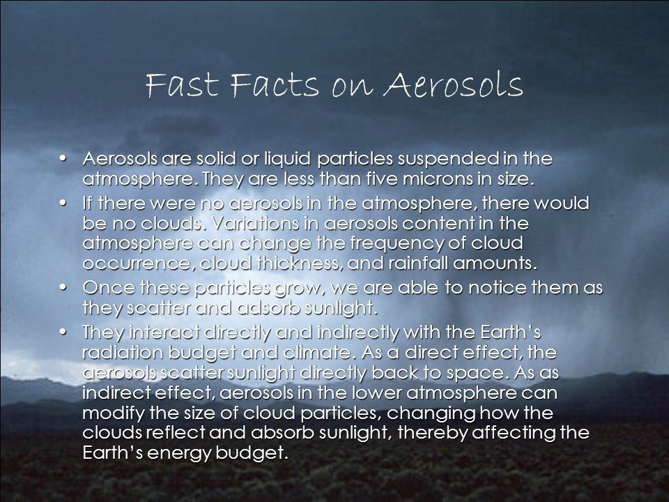 Aerosols—facts and information