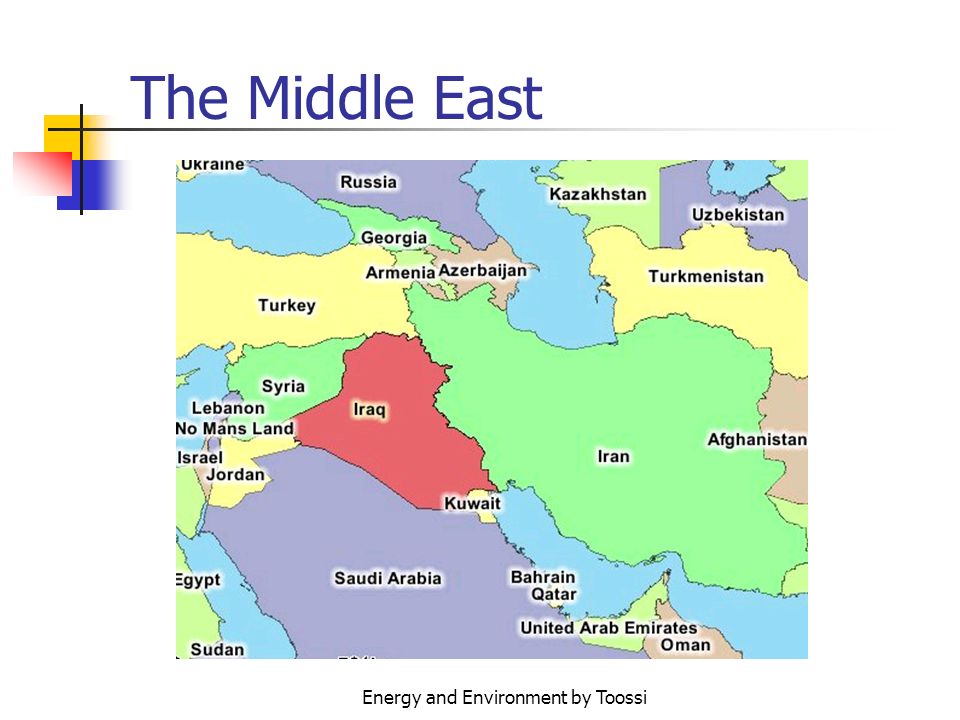 Energy and Environment by Toossi The Middle East