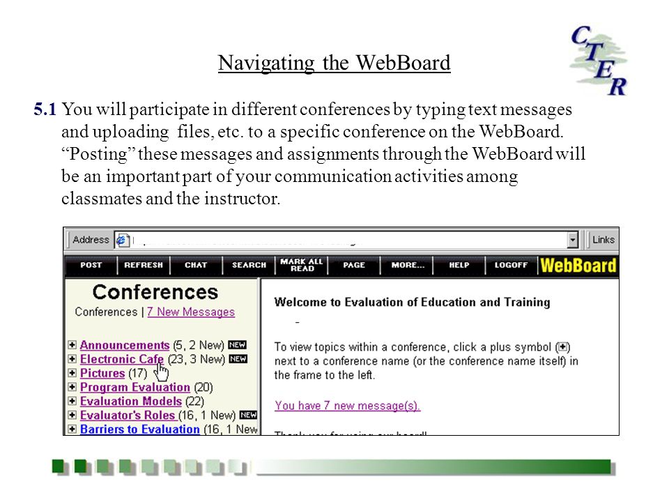 You will participate in different conferences by typing text messages and uploading files, etc.