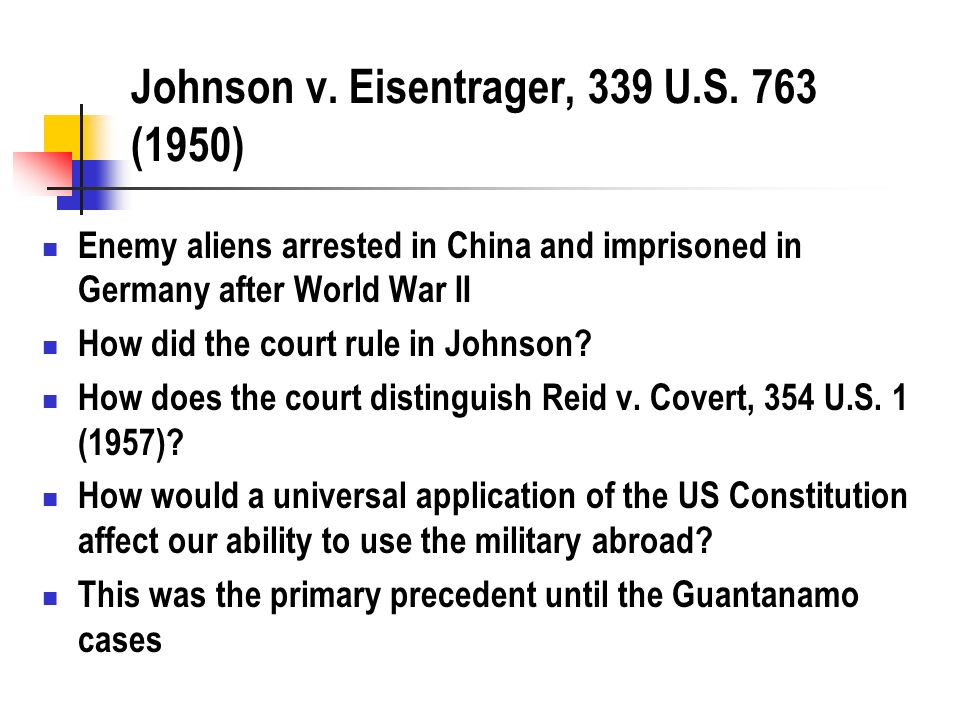 johnson vs eisentrager