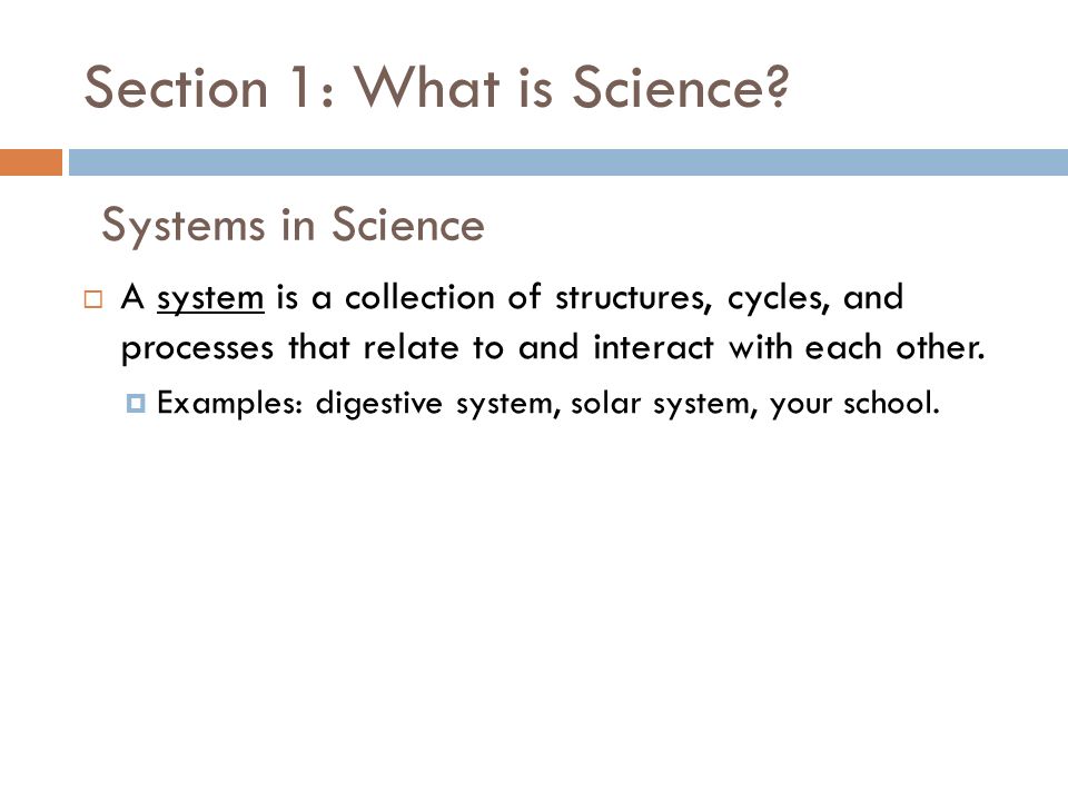 Section 1: What is Science.