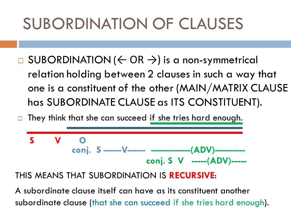 SUPERORDINATE CLAUSE EBOOK SUPERORDINATE CLAUSE EBOOK