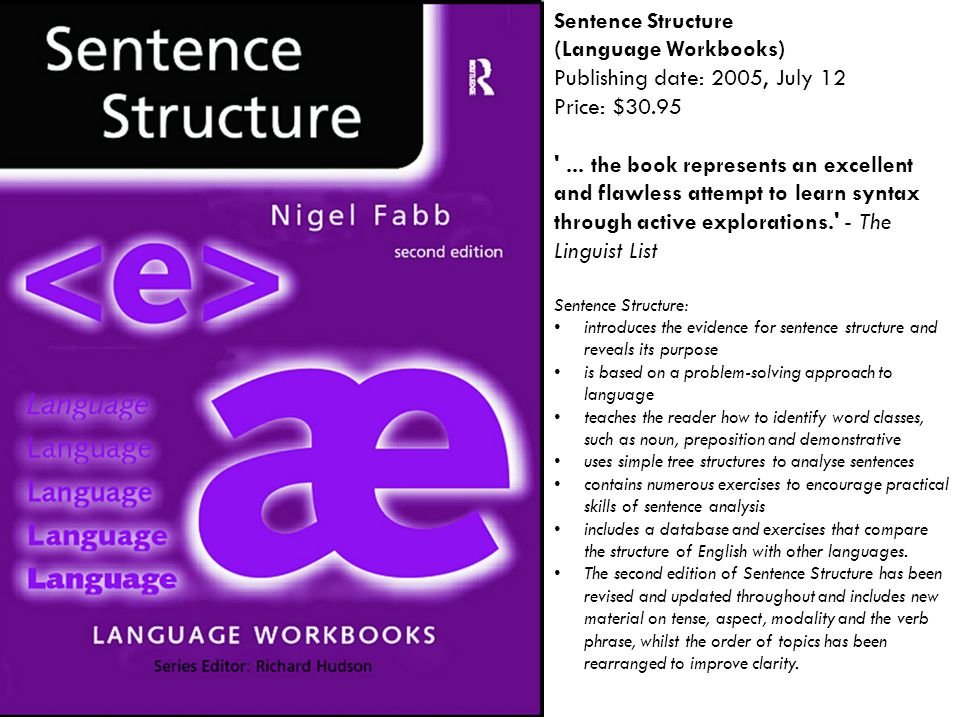 My book of sentences. Fabb. Complex sentences exercises.