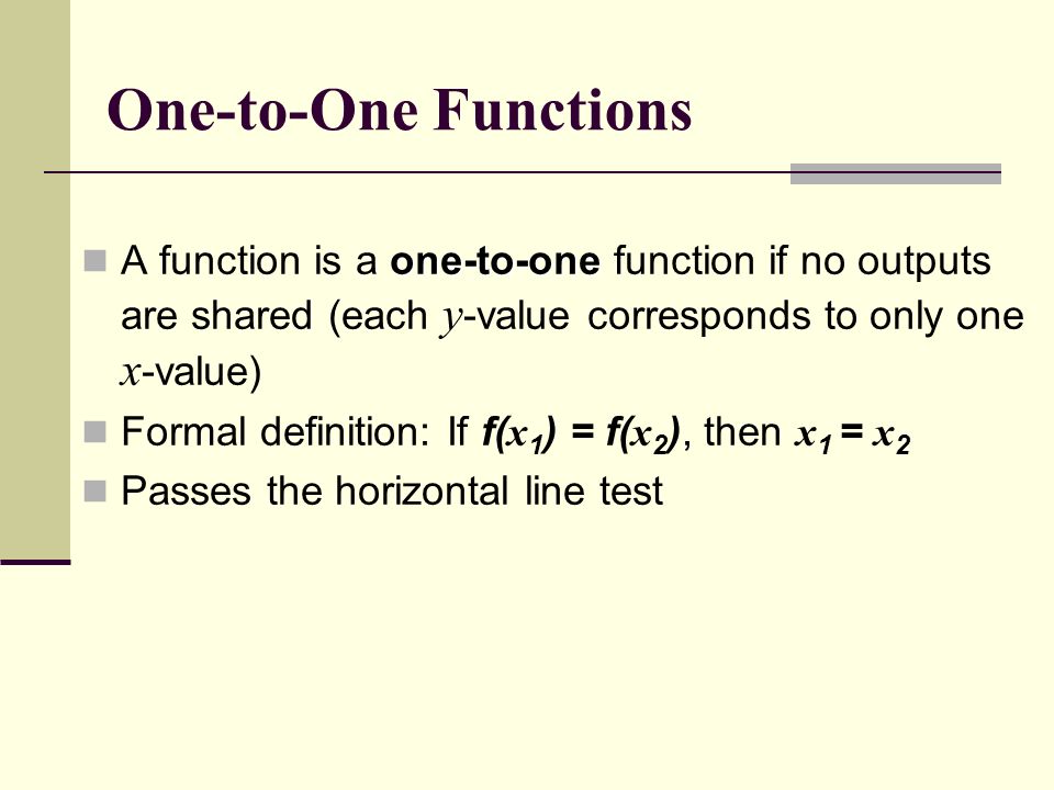 Section 2 8 One To One Functions And Their Inverses Ppt Download Section 2 8 One To One Functions And Their Inverses Ppt Download