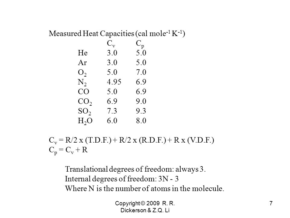 Copyright C 14 R R Dickerson 1 Chemical Thermodynamics A Enthalpy Of Formation And Combustion In Search Of The Criterion Of Feasibility 1 First Ppt Download