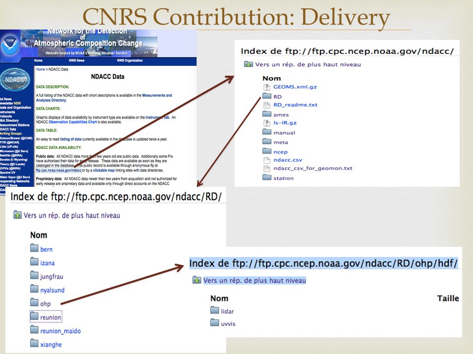 CNRS Contribution: Delivery