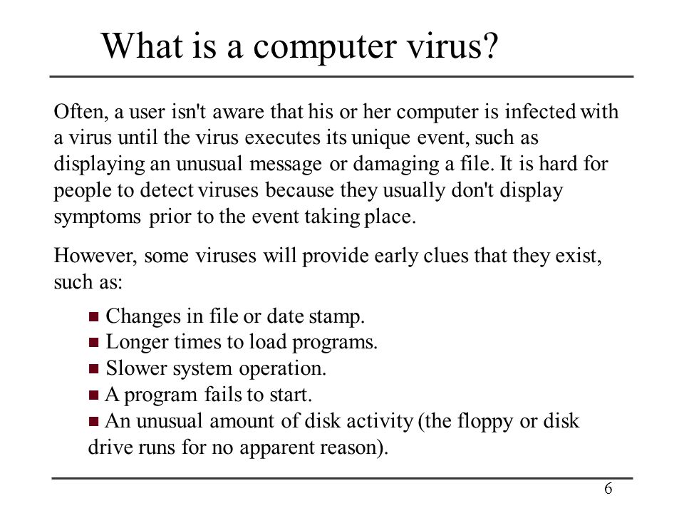 Топик: What is computer virus