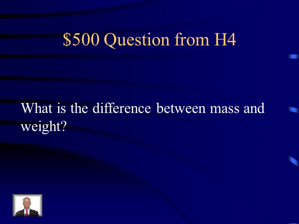 $400 Answer from H4 Mass of the objects and distance between them