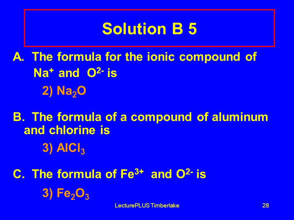LecturePLUS Timberlake28 Solution B 5 A.