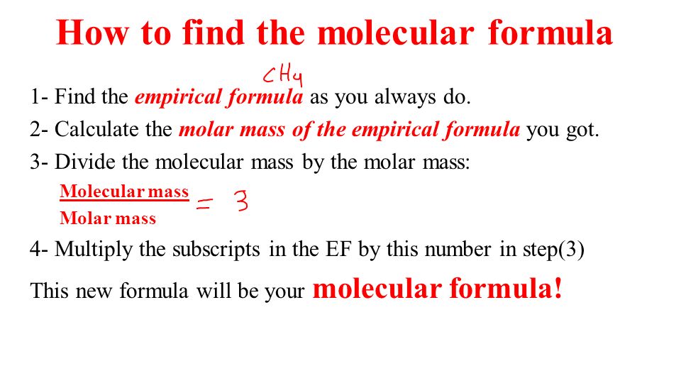 How To Find The Molecular Formula Burge Bjgmc Tb Org