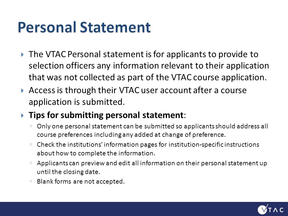 how to write vtac personal statement how to write vtac personal statement