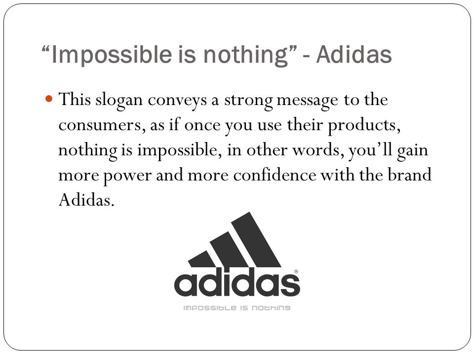 What is adidas slogan - amhelm.net