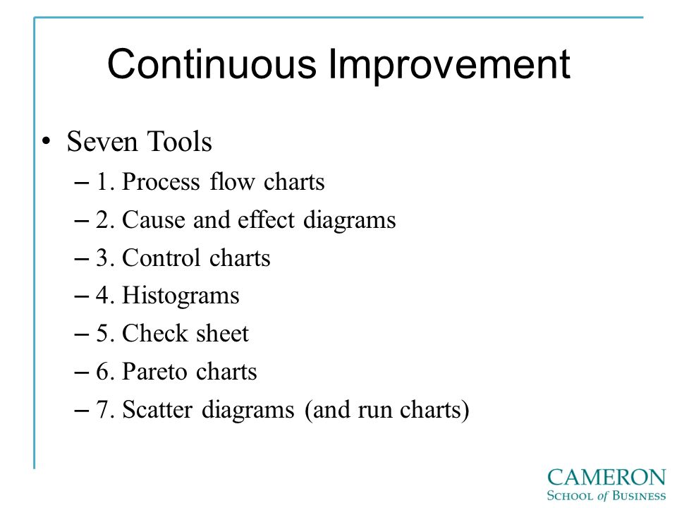 Cameron School Of Business Flow Chart