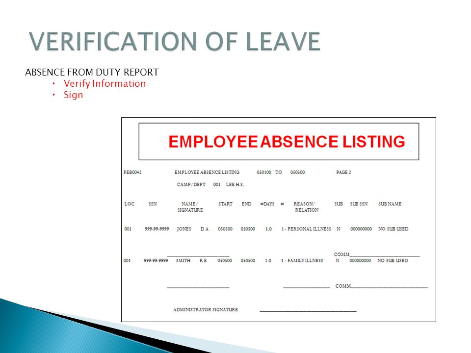 employee absence reporting system substitute assignments ppt download employee absence report