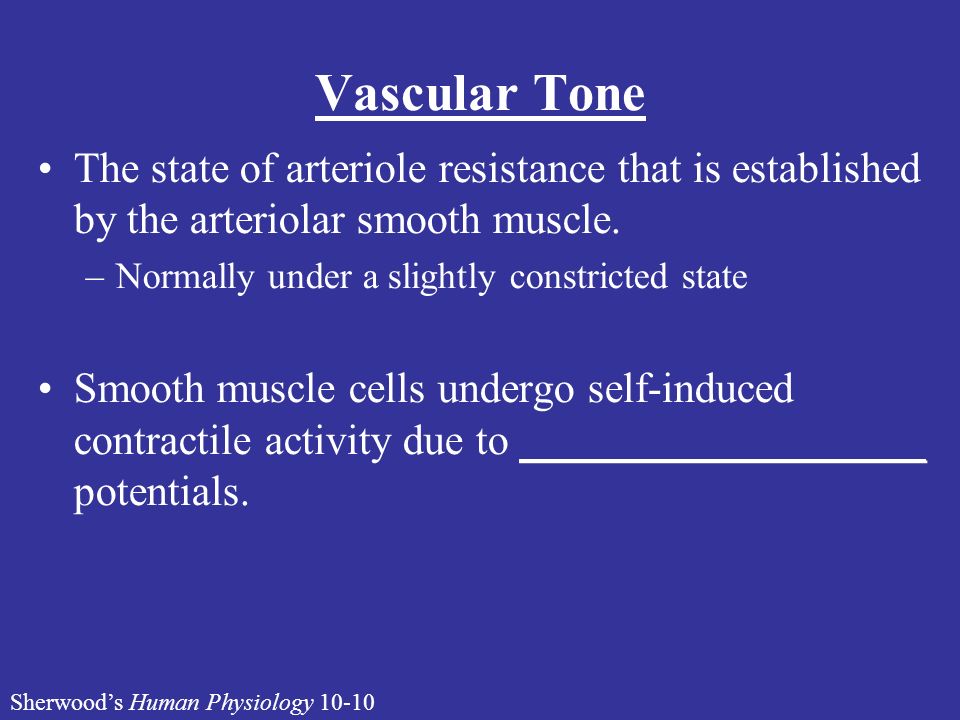 Aims Regulation of vascular tone. Sherwood, Chapter ppt