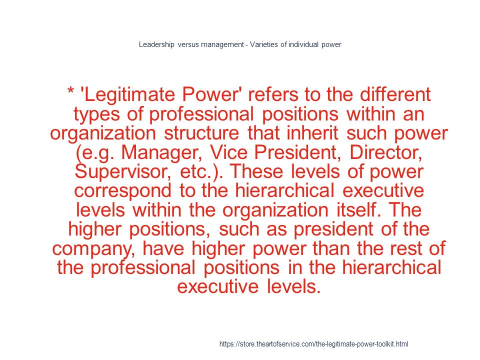 legitimate power in leadership