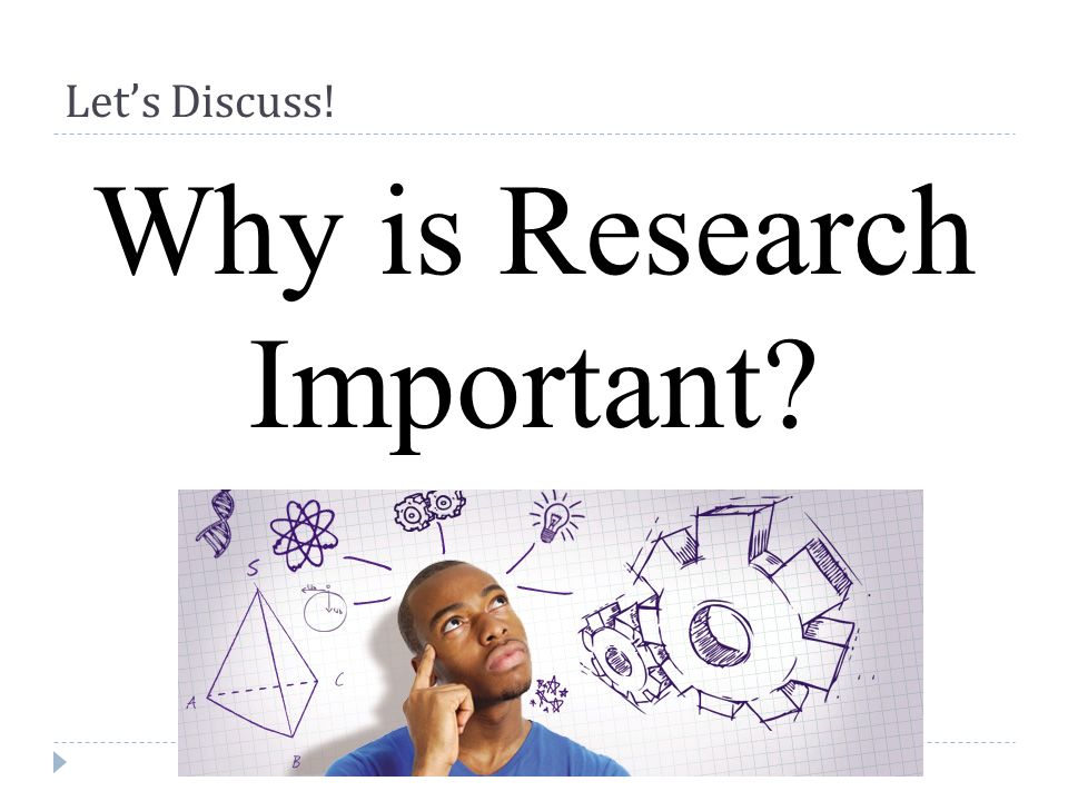 Let’s Discuss! Why is Research Important