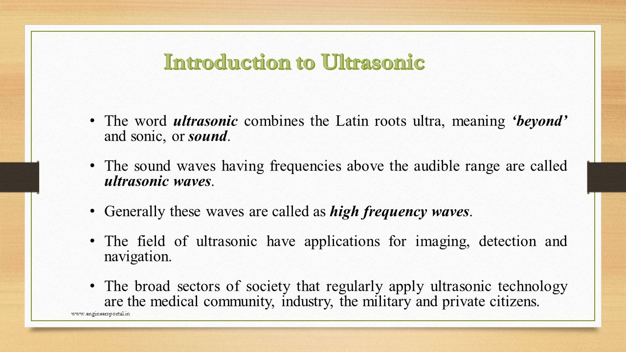 uses of ultrasonic waves