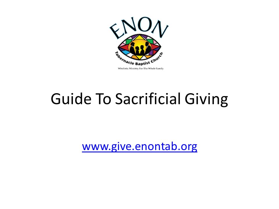 Guide To Sacrificial Giving