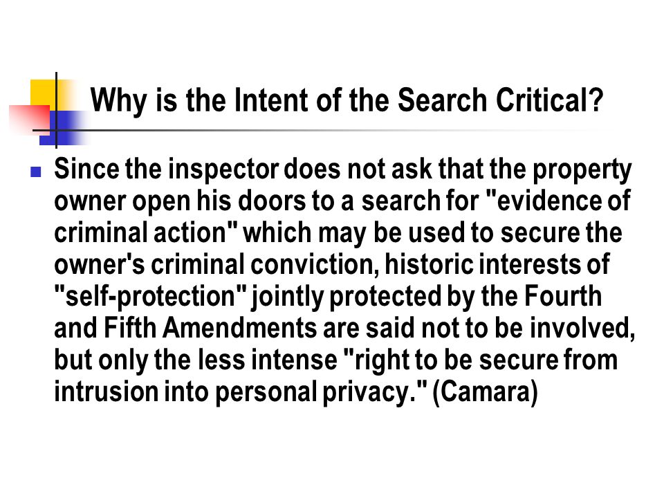 Why is the Intent of the Search Critical.