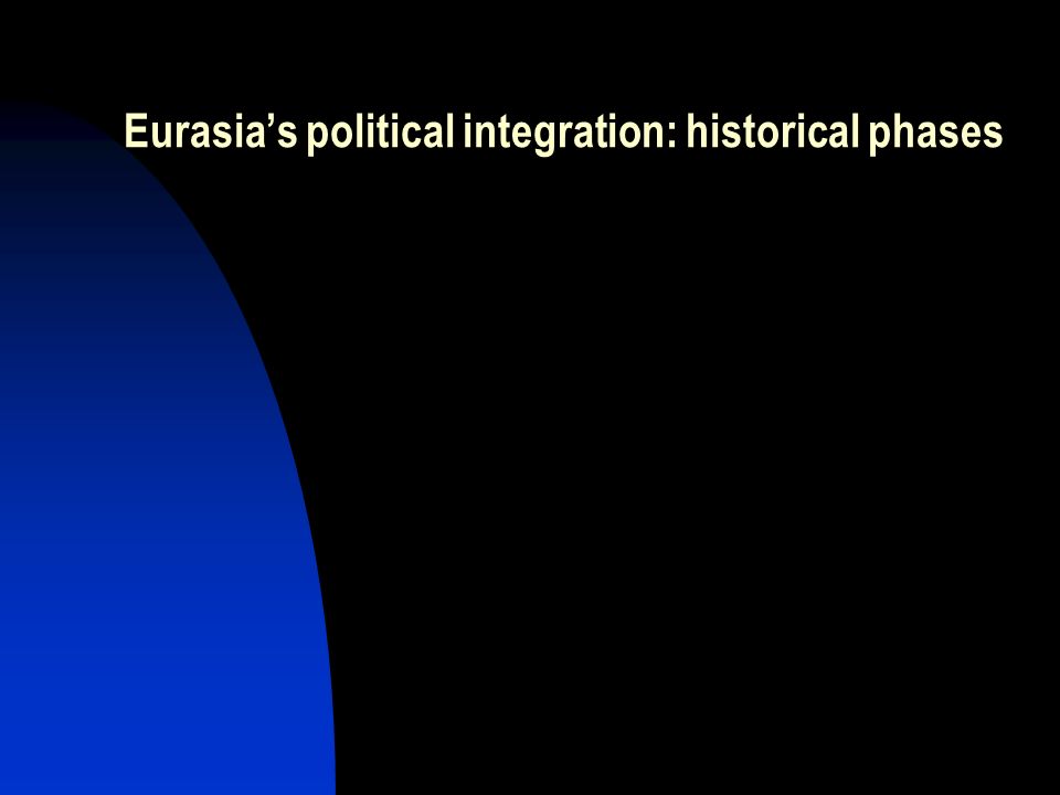 Eurasia’s political integration: historical phases