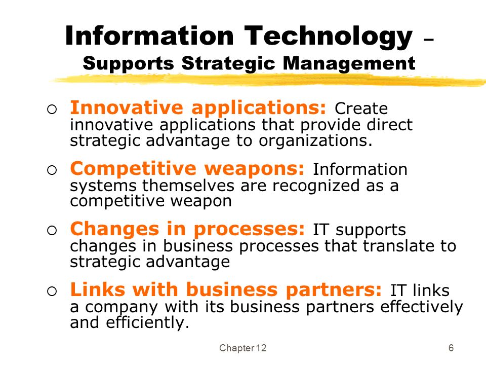 use of information technology in strategic management