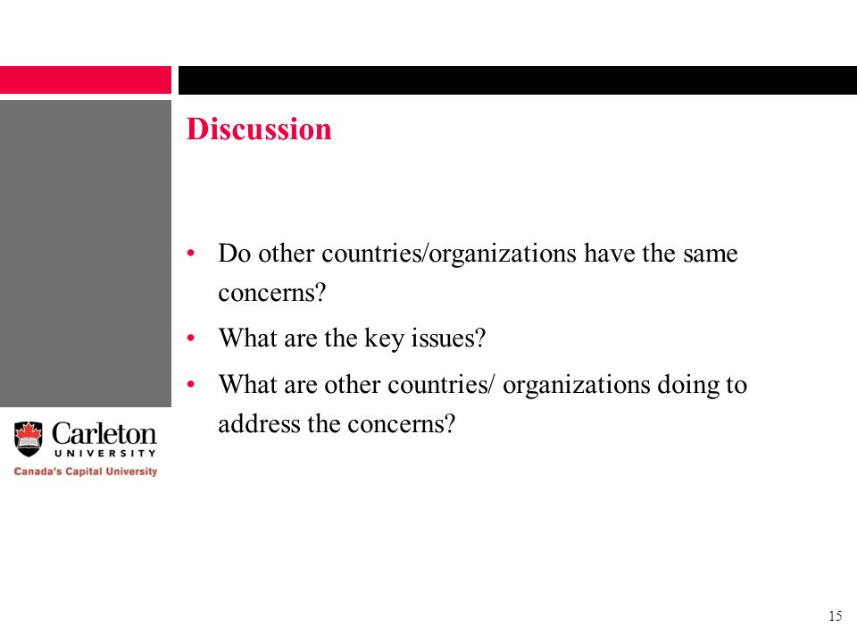 Discussion Do other countries/organizations have the same concerns.