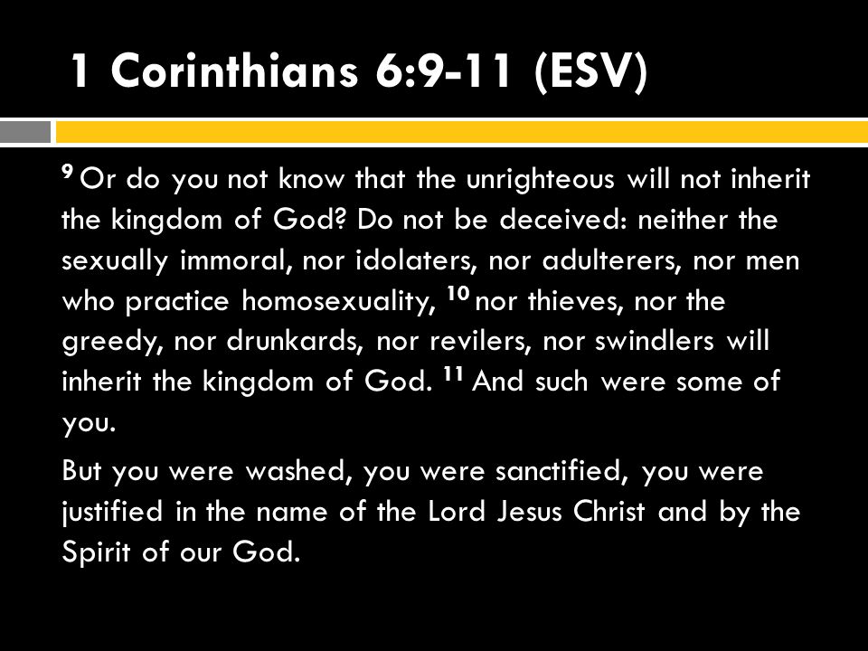 The Theology Of Sex 1 Corinthians 6 Corinthians 69 11 Esv