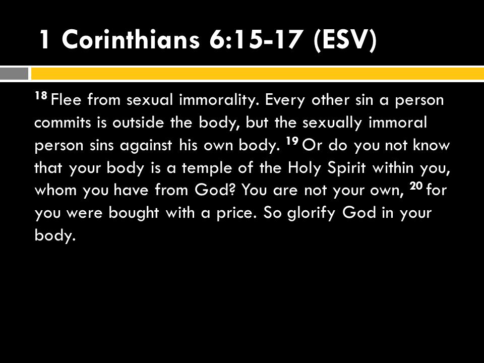 The Theology Of Sex 1 Corinthians 6 Corinthians 69 11 Esv