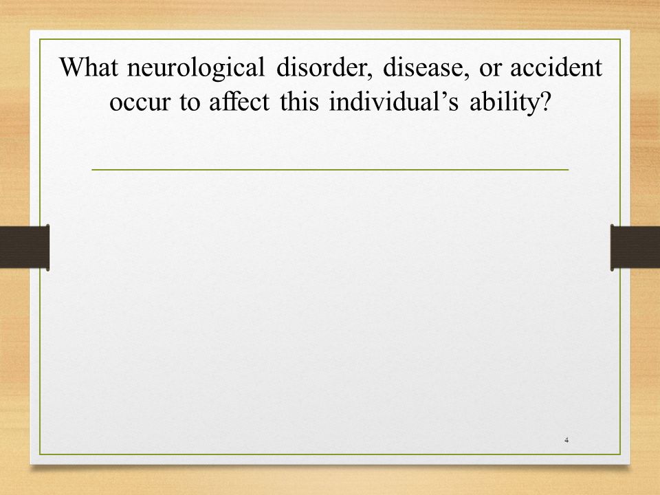 historical case study of neurological disorder