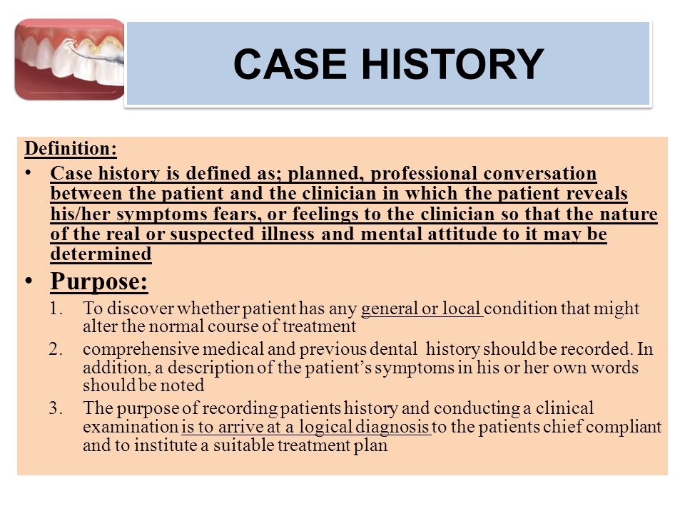 Case History Definition